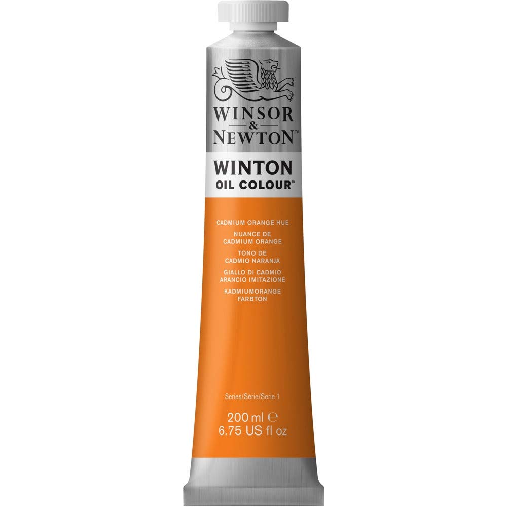 Winsor & Newton Winton Pintura de Óleo 200 ml - Naranja (Cadmium Orange Hue 090)