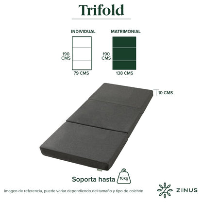 ZINUS | Colchón Plegable Multifunción con Capas de Espuma Que lo Hacen Cómodo, Resistente y Firme | Garantía de 5 años