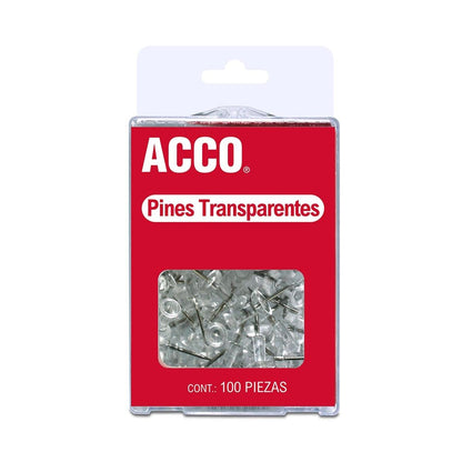 Acco Chinchetas Cabeza Transparente para Tablero de Corcho 1000 Pines