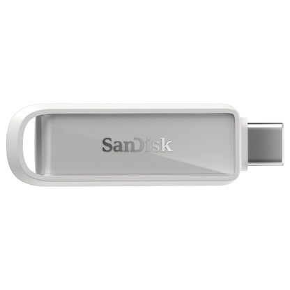 SanDisk - Unidad de teléfono de 256 GB con USB Tipo C - para Smartphones, tabletas y Computadoras - hasta 150 MB/s, USB 3.2 Gen 1 - Blanco ártico - SDIXS0N-256G-GN6NE