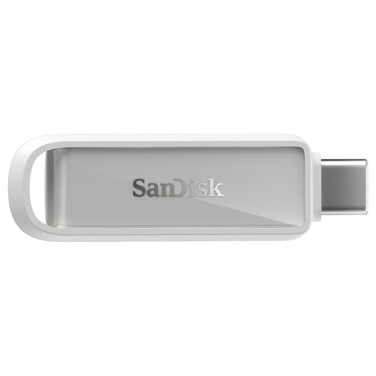 SanDisk - Unidad de teléfono de 256 GB con USB Tipo C - para Smartphones, tabletas y Computadoras - hasta 150 MB/s, USB 3.2 Gen 1 - Blanco ártico - SDIXS0N-256G-GN6NE