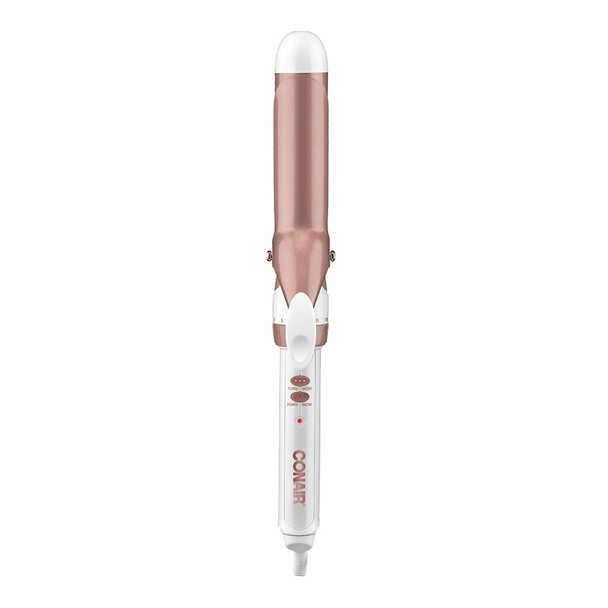 Conair Tenaza con tecnologia de doble ceramica con barril de 1 1/4" cd702gnes Blanco/Rose Gold, 0.38 kilograms, 1 unidad