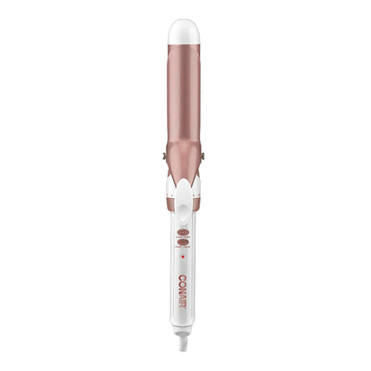 Conair Tenaza con tecnologia de doble ceramica con barril de 1 1/4" cd702gnes Blanco/Rose Gold, 0.38 kilograms, 1 unidad
