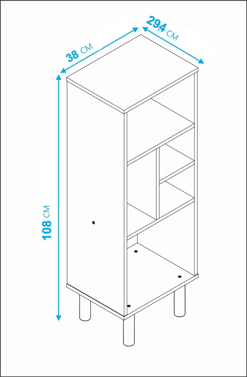 Midtown Concept Librero Organizador Minimalista Armado fácil