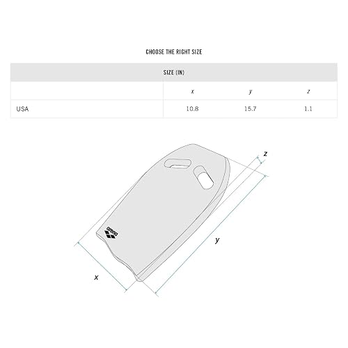 Arena Unisex Swim Kickboard for Adults, Swimming Training Aid Pool Exercise Equipment, One Size