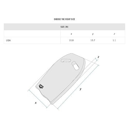 Arena Unisex Swim Kickboard for Adults, Swimming Training Aid Pool Exercise Equipment, One Size