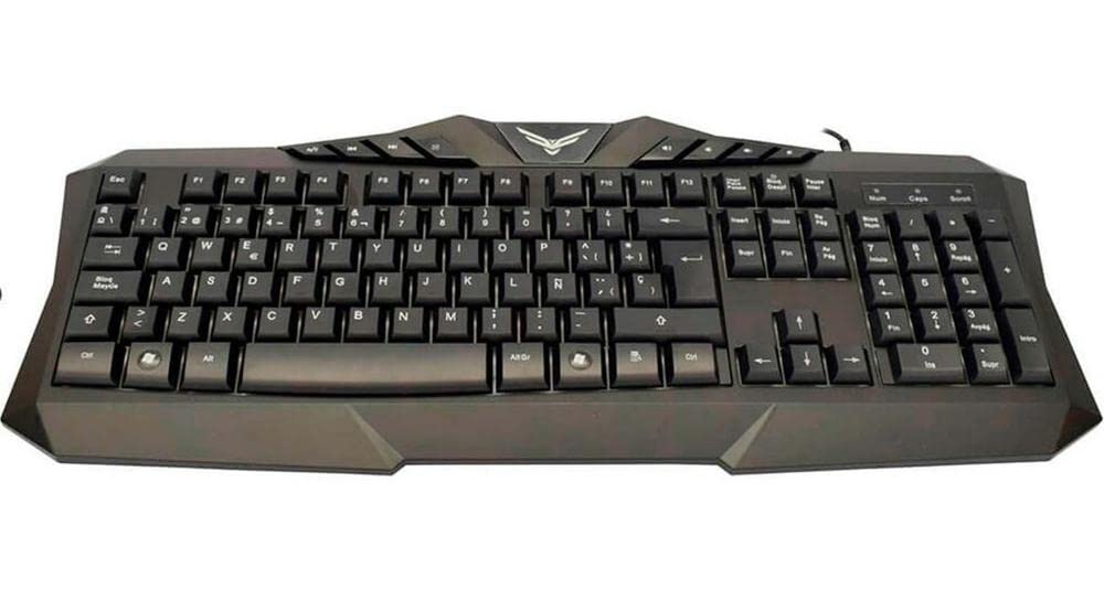 Gaming NACEB Teclado Gamer Retroiluminado NA-0912, Teclas Multimedia, Teclado de Membrana USB con Iluminación LED, Idioma Español