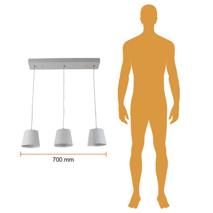 Tecnolite Lámpara Colgante LED, Iluminación de Sala, Luz Colgante de Techo Moderno, Color Blanco/ Lámina de Acero, 100 - 240 V, 26 W, Luz Cálida 3 000 k,