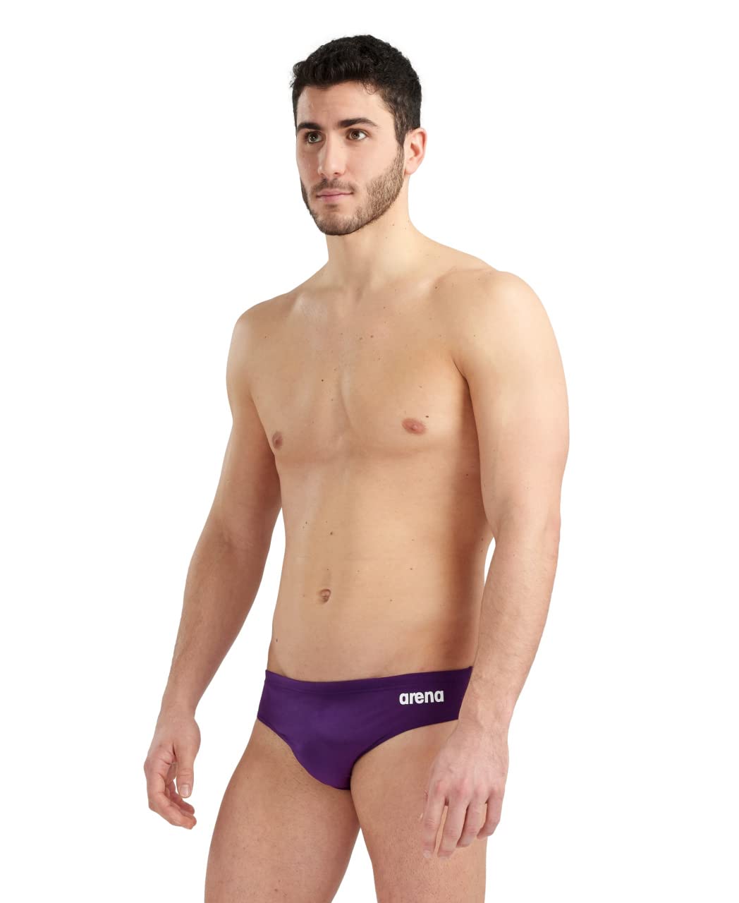 Arena Solid Team Traje de Baño para Hombre - Ciruela - Blanco - 22