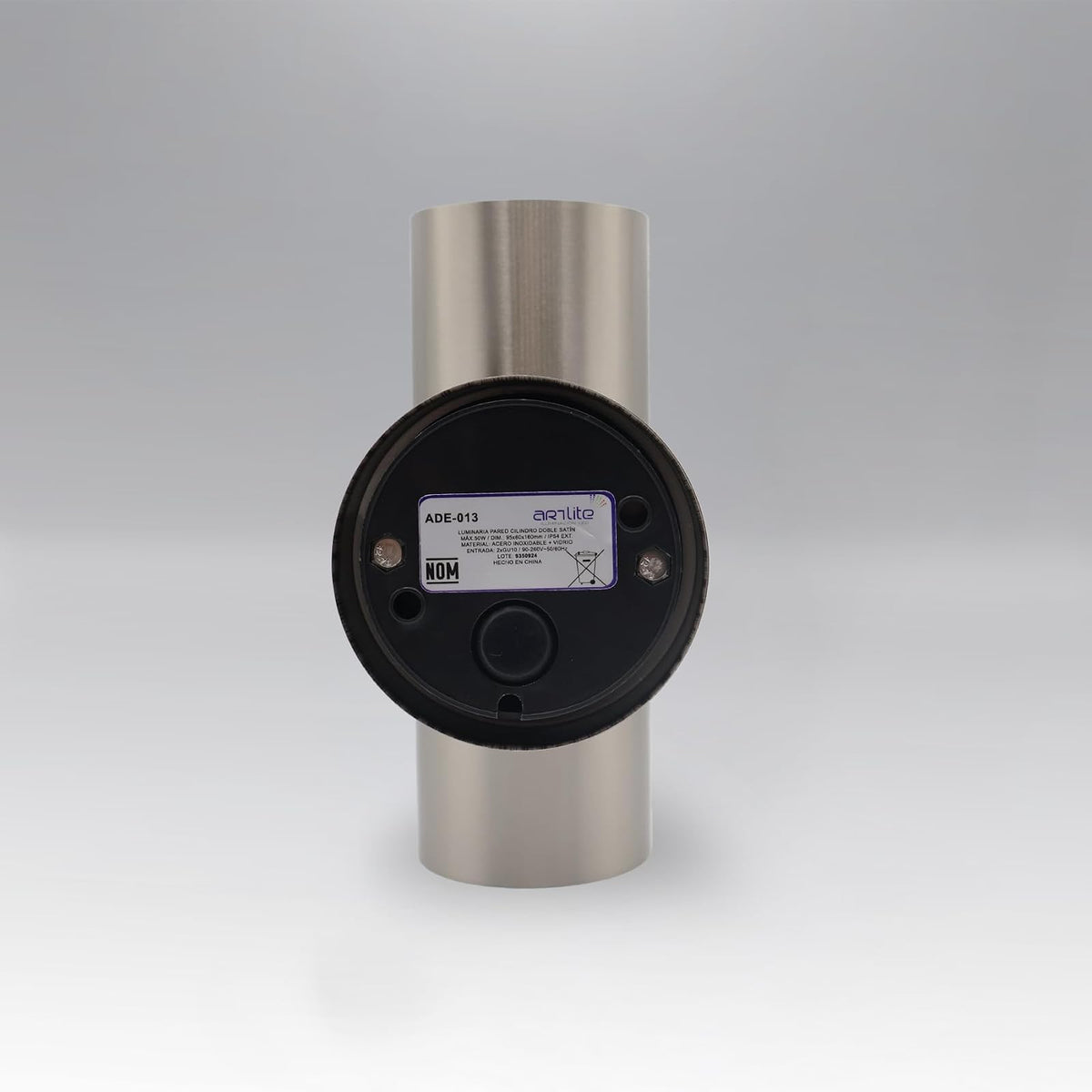 Luminaria de Pared Exterior Doble Cilindro, ADE-013, Acero Inoxidable + Vidrio, 2xGU10, IP54, Luz Decorativa para Fachadas y Muros, Artlite
