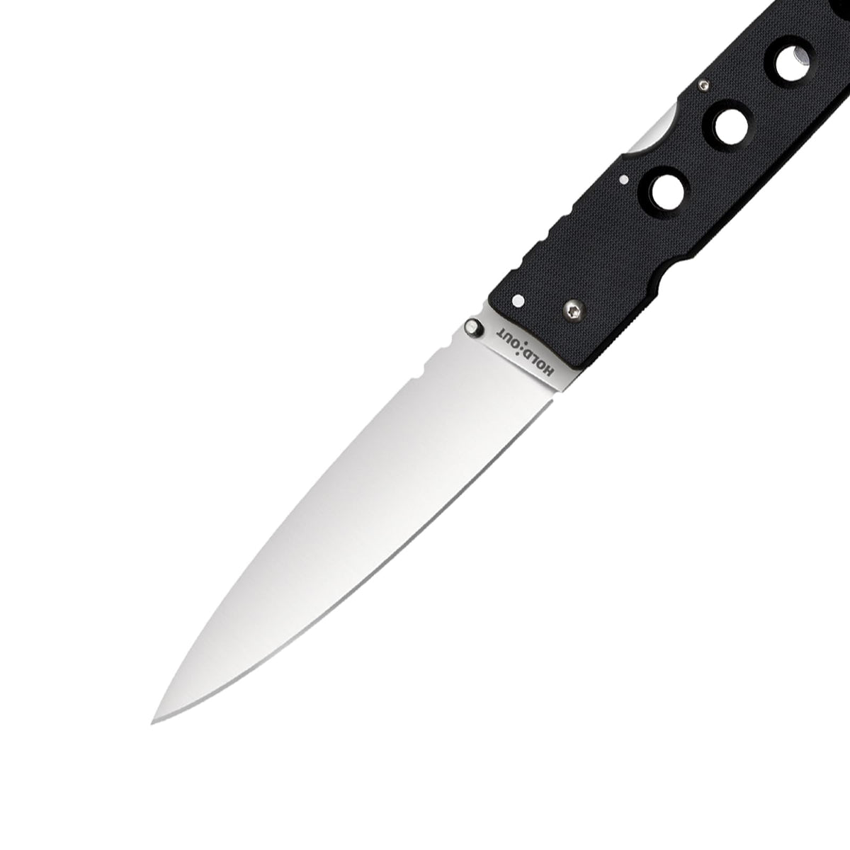 Cold Steel Hold out S35VN - Cuchilla Lisa de 18,24 cm, Mango G-10, Bolsillo de Transporte Diario, Cuchillo Plegable con Bloqueo de Triple Anuncio, Clip de Bolsillo