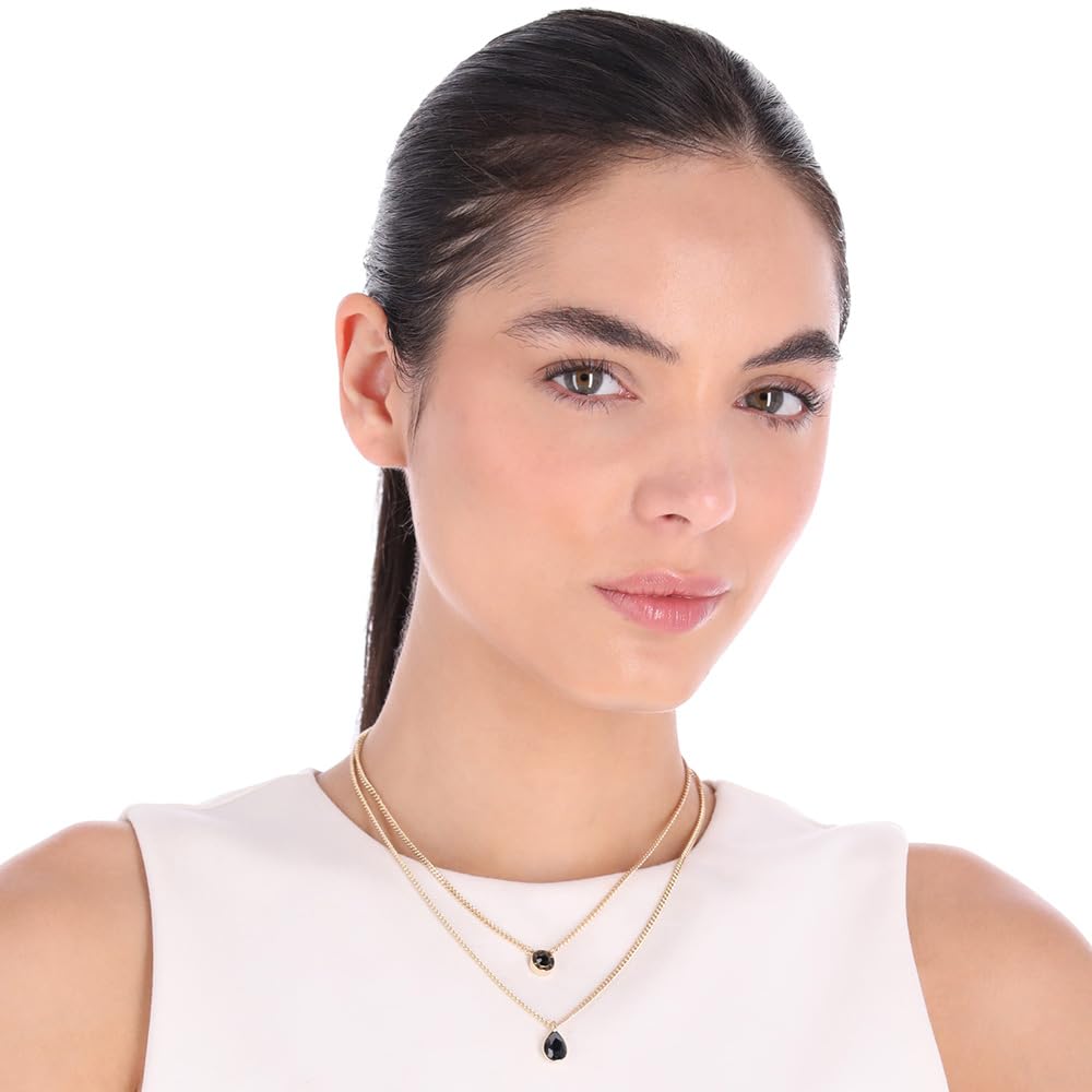DKNY Collar Dorado Gota Aleación de Metales | Mediano, cierre francés, baño dorado, para mujer