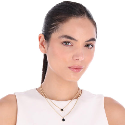 DKNY Collar Dorado Gota Aleación de Metales | Mediano, cierre francés, baño dorado, para mujer
