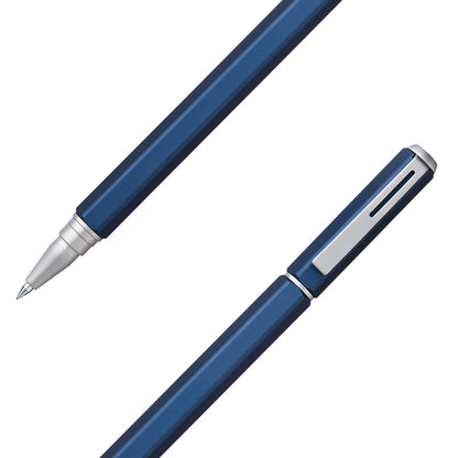 Bolígrafo De Tinta Gel Energel Hexagon, Elegante y Funcional Cuerpo Azul Marino Mate, Tinta Color Negro BL667C-A-EST