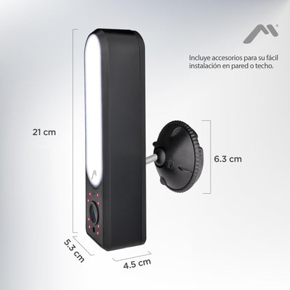 Cámara WiFi con Reflector, FullHD, 1080P, Vinculable a Smartphone con Luz LED y Reflector 360, Mitzu MSC-2018