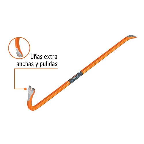 Truper BU-75, Barreta de uña, Fabricada en acero, de 3/4" x 75 cm
