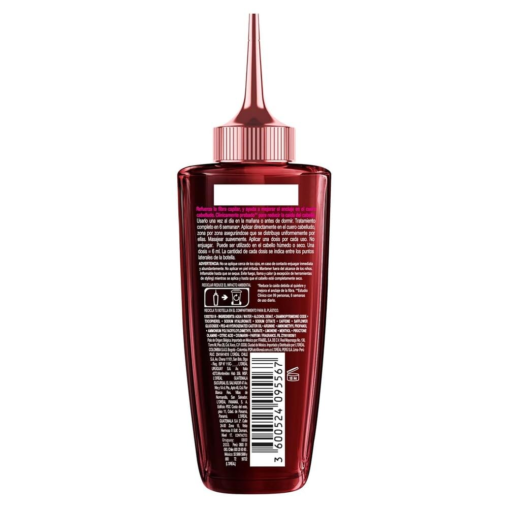 L'Oreal Paris Serum Capilar Caída Resist con Aminexil Elvive 102ml. Anti caida de cabello con tendencia a quebrarse, 10X menos cabello en el cepillo.