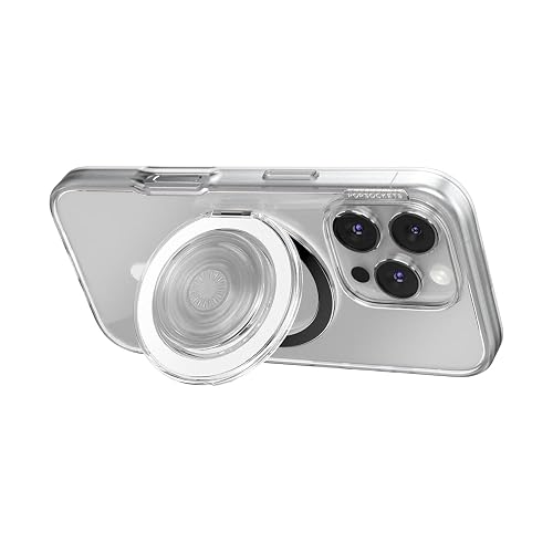 PopSockets - Empuñadura para MagSafe, Agarre para teléfono con Soporte de teléfono Integrado, Soporte Ajustable para Retrato u Paisaje, Fuerte sujeción magnética, Compatible con Carga inalámbrica