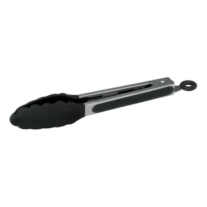 Winco pinzas con punta de goma de utilidad y Clip de bloqueo, Acero inoxidable, 9 In (1-Pack), 1