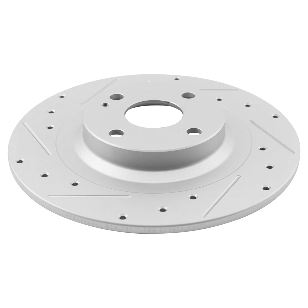 TRQ Juego de rotores de freno trasero ranurados y sólidos con recubrimiento G Compatible con Fiat 124 Spider 2017-2020 y Mazda MX-5 Miata 2016-2024