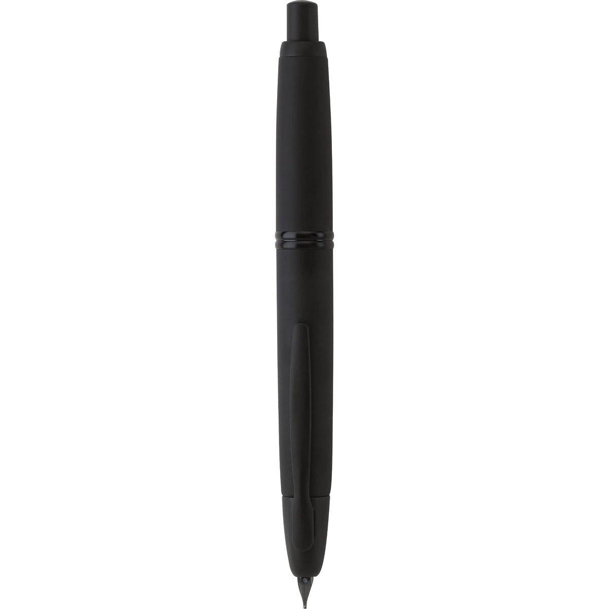 Pilot Vanishing Point, Pluma Fuente Retráctil Negra Mate, Tinta Líquida Azul, Mediano, Estuche 1 Pieza (60581)