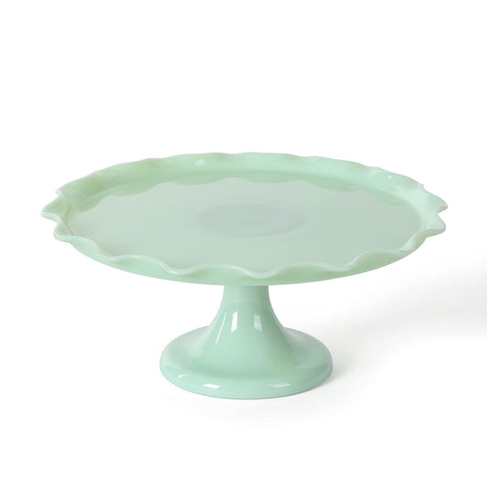 Martha Stewart Highbrook - Soporte de Vidrio de jadeíta Hecho a Mano para Tartas (28 cm)