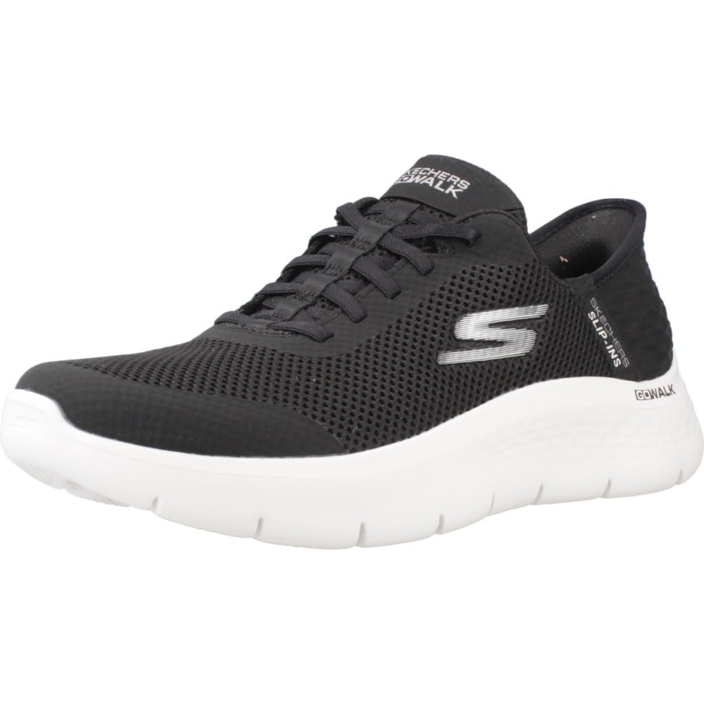 Skechers Go Walk Flex Slip-ins Manos Libres para Mujer - 23.0 cm - Negro - Blanco