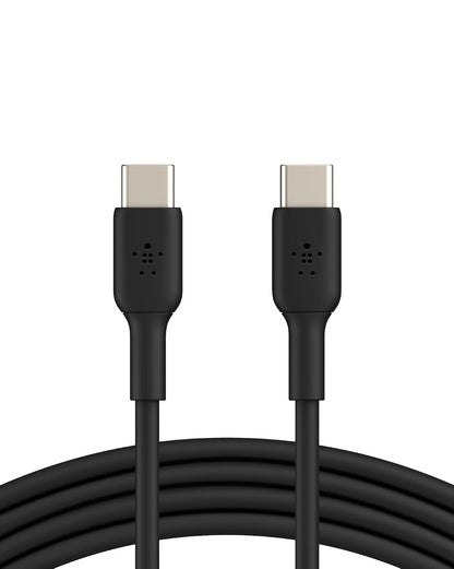 Belkin USB-C a USB-C Cable de Carga Rápida (2M/6.6ft) para iPhone 16, iPhone 16 Pro, iPhone 16 Pro MAX, Galaxy S25, S24, Note, Pixel, iPad Pro, Nintendo Switch 2, Carplay y más, Negro