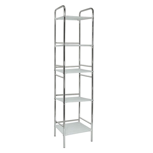 Art & Home Estante Cromado de Cinco Niveles para baño HB-5551