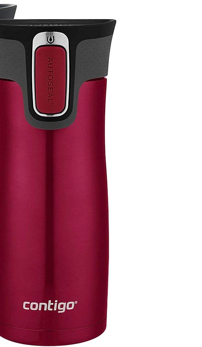 Contigo Jackson – Botella de agua reutilizable, 2 unidades, Very Berry & Stainless Steel, 473,18ml, 1