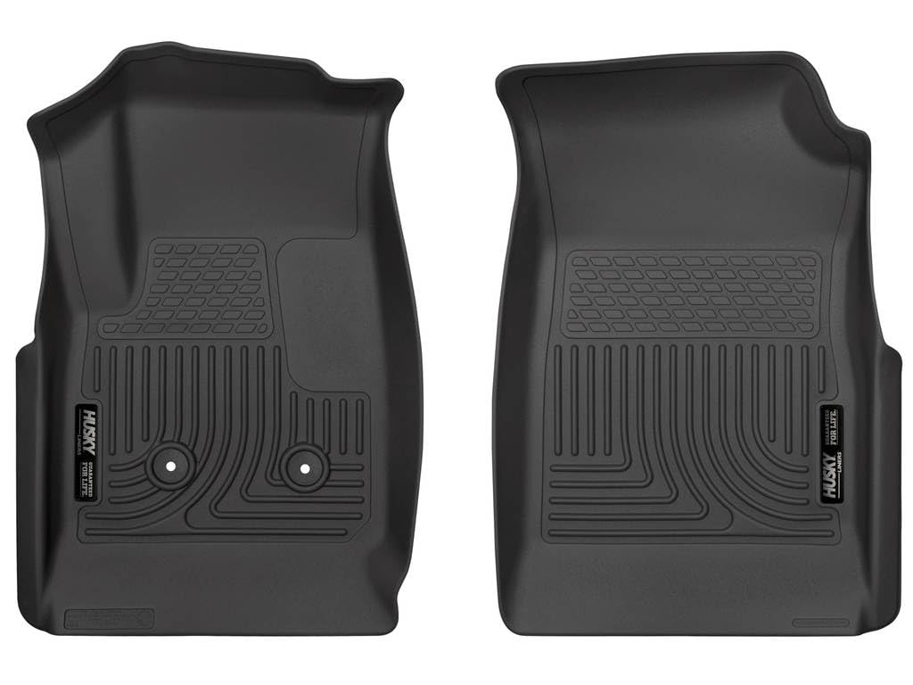 Husky Liners Weatherbeater - Alfombrillas para Piso | Se Adapta a Chevrolet Colorado y GMC Canyon Crew Cab 2015-2022 y Solo Doble Cabina | Fila Delantera, 2 Piezas, Color Negro - 18111