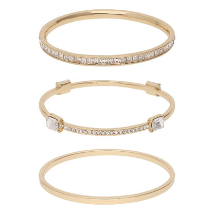 Nine West Box Set Pulsera Dorado Multiniveles para Mujer