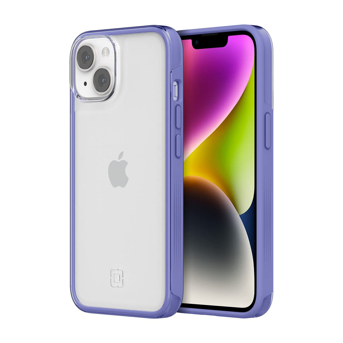 Incipio Organicore Clear Funda Compatible con iPhone 14/13, Protección Caídas 4.2m, Bisel Elevado, Compostable - Lavanda/Transparente