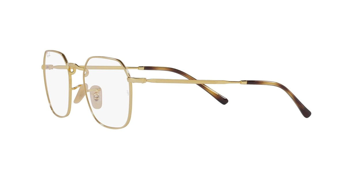 Ray-Ban Rx3694v Jim - Marcos cuadrados para anteojos graduadas, Gold/Demo Lens, 51 mm