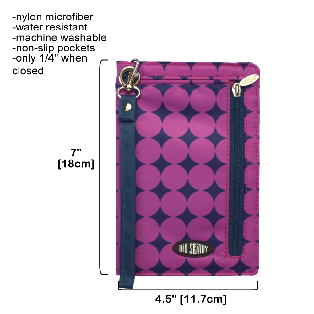 Big Skinny Cartera Bi-Fold Delgada myPhone para Mujeres Talla Grande, Capacidad para Hasta 20 Tarjetas