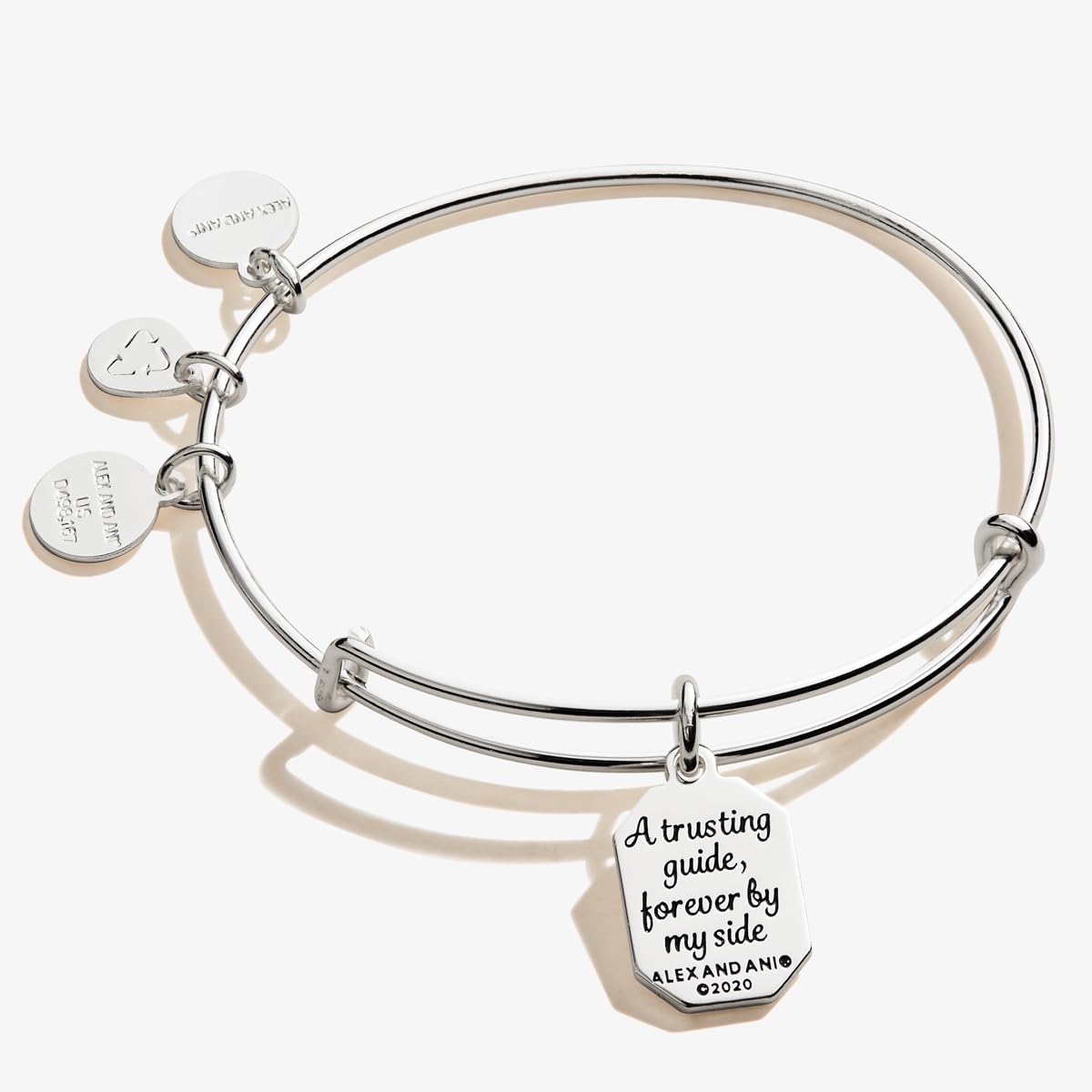 Alex and Ani Because I Love You - Pulsera de Alambre expandible para Mujer, Abalorios significativos, 2 a 3.5 Pulgadas