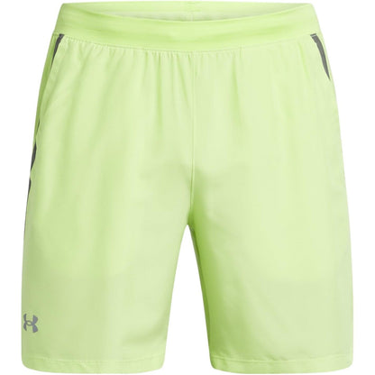 Under Armour UA Launch Shorts para Correr Hombre - G - (304) Morph Green - Castlerock - Reflective