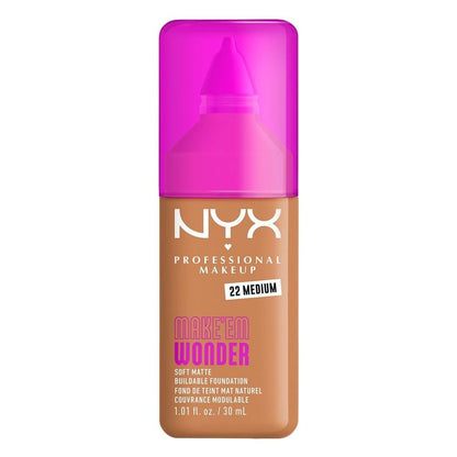 NYX Make 'Em Wonder Base de Maquillaje Mate, Tono Buff - MEDIUM