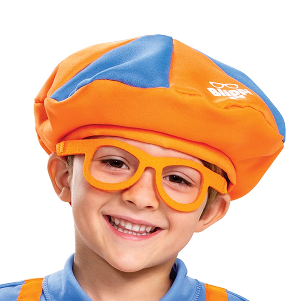 Disguise Blippi Disfraz para niños, Traje Oficial Blippi con Sombrero y Corbata, tamaño clásico para niños pequeños (4-6)