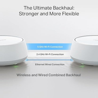 TP-Link Deco BE22(1-Pack) Router Mesh WiFi7 BE3600 Cobertura 230m² - Doble Banda 3.6 Gbps - 2 Puertos Gigabit - Roaming IA para Moverte Sin Perder Conexión - App Deco - Conecta 150 Dispositivos