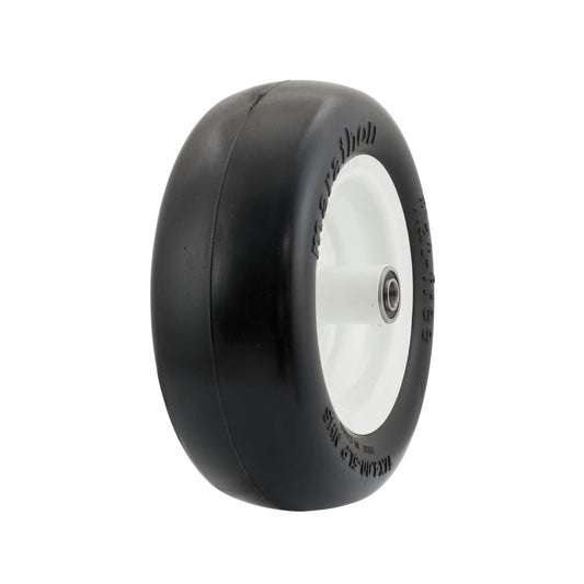 Marathon - Neumático para cortacésped sin plano de 11 x 4 a 5 pulgadas, cubeta de 5 pulgadas, rodamientos de 1/2 pulgadas
