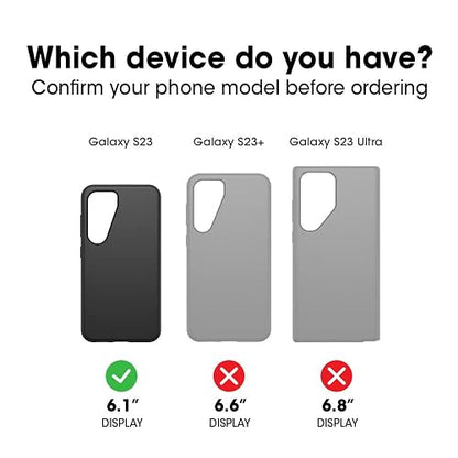 OtterBox - Funda para Galaxy S23 Symmetry Series, Color Negro, Ultra Elegante, Compatible con Carga inalámbrica, Bordes elevados Que protegen la cámara y la visualización
