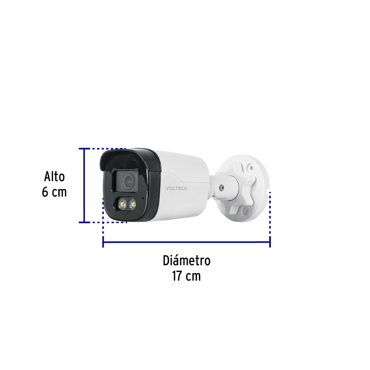 Volteck CTV-22A, Cámara Tipo Bala 2MP Lente 3.6mm visión Nocturna a Todo Color