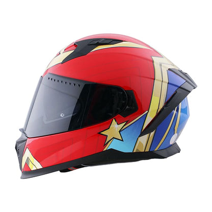 Edge Casco Modular DC para Moto con Doble Visor Antivaho, Certificado DOT - CH - MUJER MARAVILLA