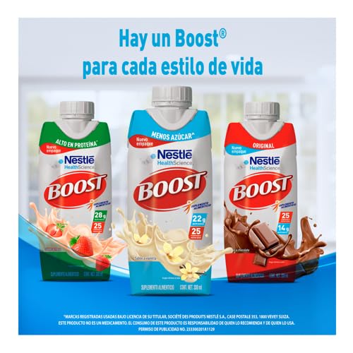 Boost Menos Azúcar Suplemento Alimenticio Mix de Sabores 12 pzas 330ml c/u