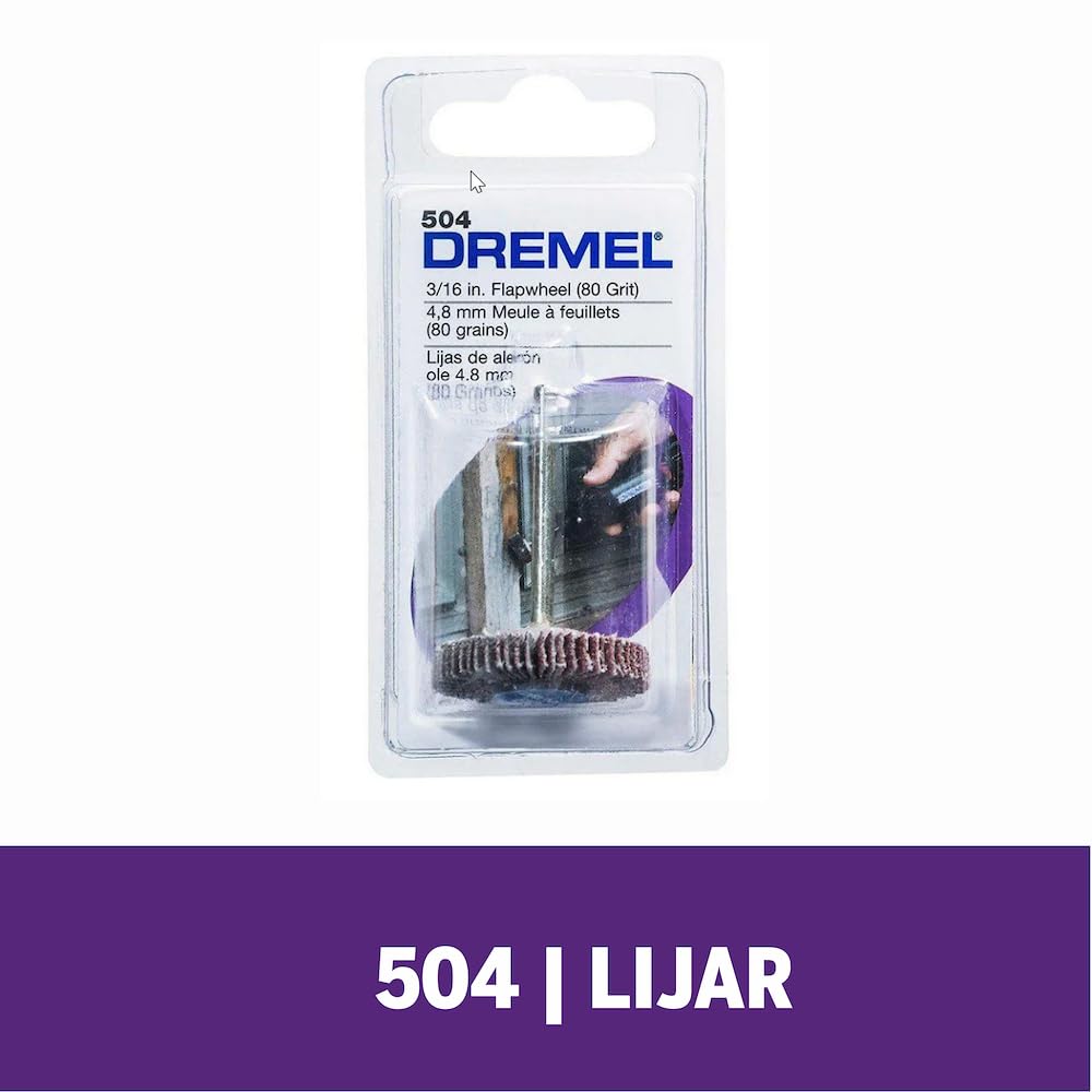 Dremel 504 Disco Flap 3/16 Pulgadas Grano 80