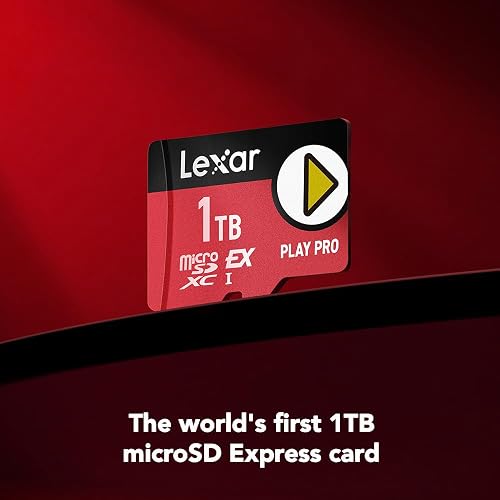 Lexar 256GB Play Pro microSD Express Card, UHS-I, C10, U3, V30, Full HD, 4K, hasta 900/600 MB/s Tarjeta de Memoria, Compatible con Nintendo Switch 2, ASUS ROG Ally, Steam Deck, Gaming