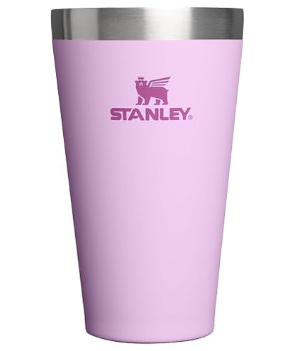 STANLEY Adventure - Vaso de cerveza apilable de 16 onzas, taza de beber apilable para bebidas frías, apto para lavaplatos, vaso de acero inoxidable aislado | sin BPA | orquídea suave