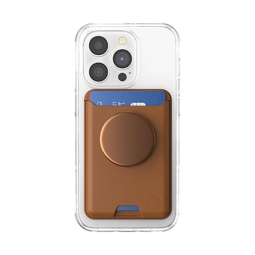 PopSockets Softgoods - portafolios para teléfono con Agarre expandible y Anillo Adaptador para MagSafe, Soporte para Tarjetas de teléfono, Compatible con Carga inalámbrica, portafolios Compatible con