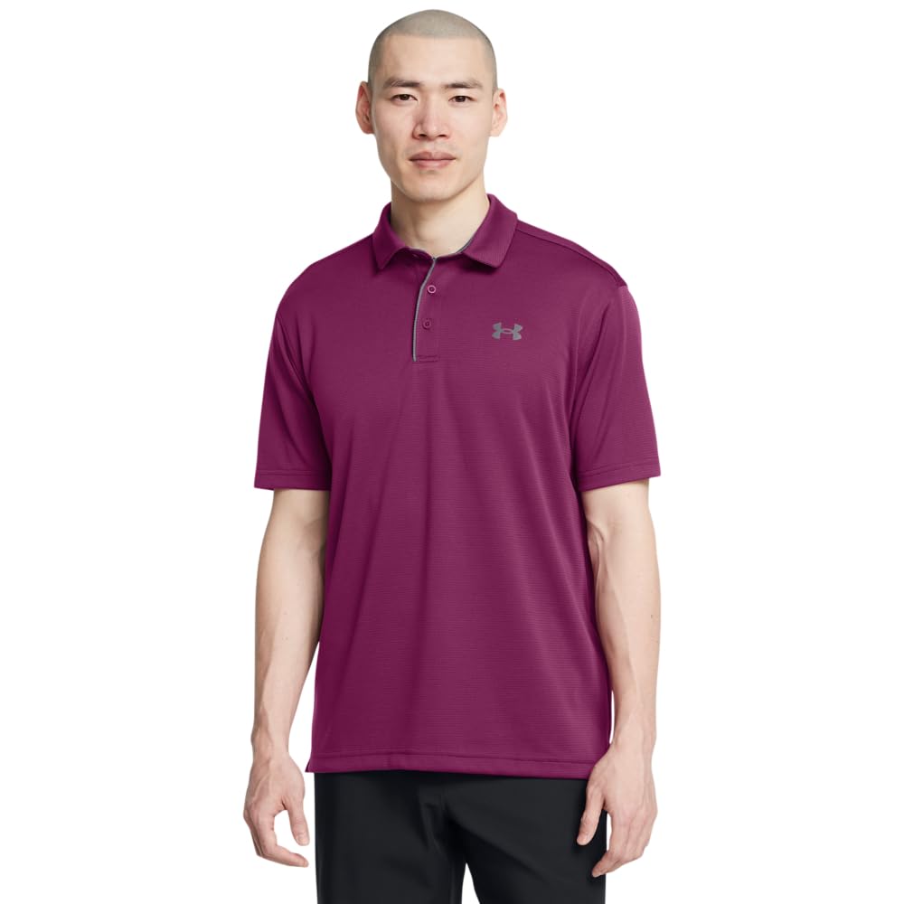Under Armour Tech Polo de Golf para Hombre - (505) Purple Gemini -  - Pitch Gray - XL